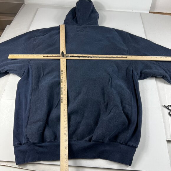 Y2K Steve & Barry's Michigan Wolverines Sweatshirt Extra Large Blue Faded Hoodie - Picture 12 of 16